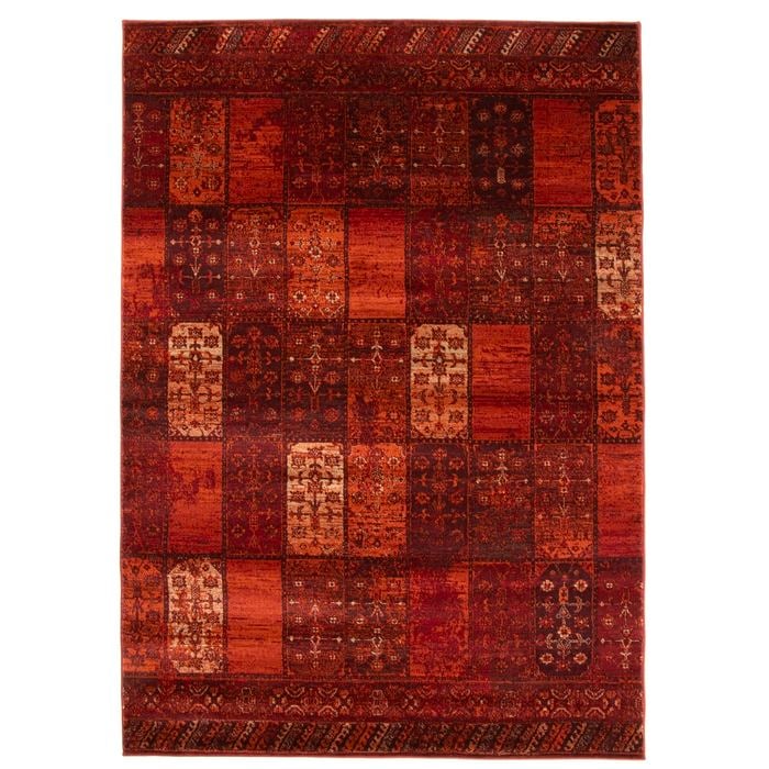 The Estate Collection 160 x 230cm Red Panel Romantic Rug