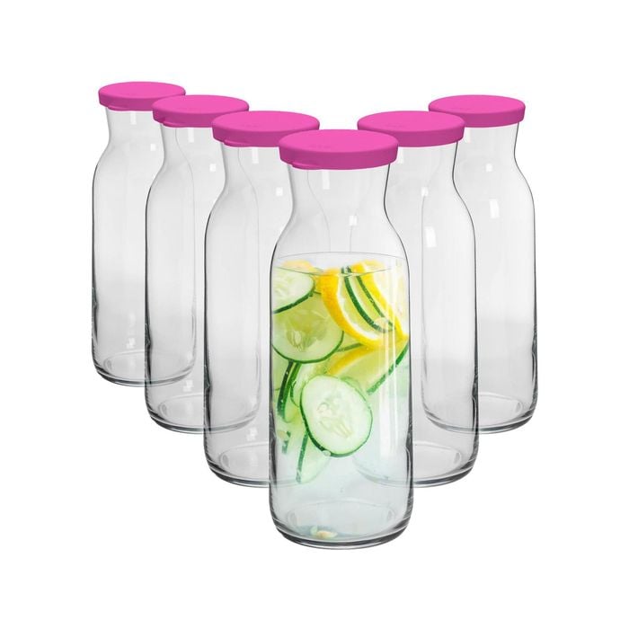 LAV Fonte Glass Carafes - 1.2L - Pink - Pack of 6