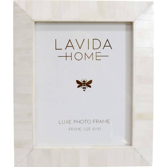 LVD 8x10 Picture/Photo Frame Tapered Bone/MDF White