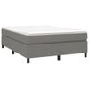 vidaXL Box Spring Bed with Mattress Dark Grey 153x203 cm Queen Size Fabric Super King