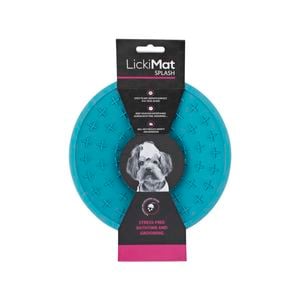 LickiMat Splash Wall & Floor Suction Slow Feeder Dog Bowl - Blue