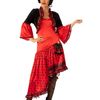 Rubie's Spanish Dancer Flamenco Costume Dress With Headpiece Adult Red Black