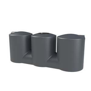 Melro Tanks 2000L Metal Grey Slimline 2007 Poly Water Tank