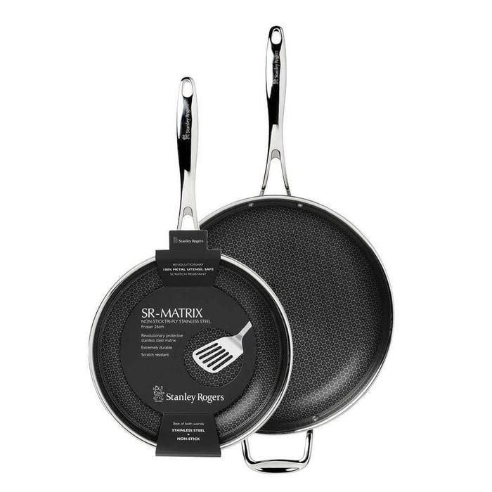Stanley Rogers 2pc Matrix 26cm + 32cm Frypan Non-stick Suits Induction