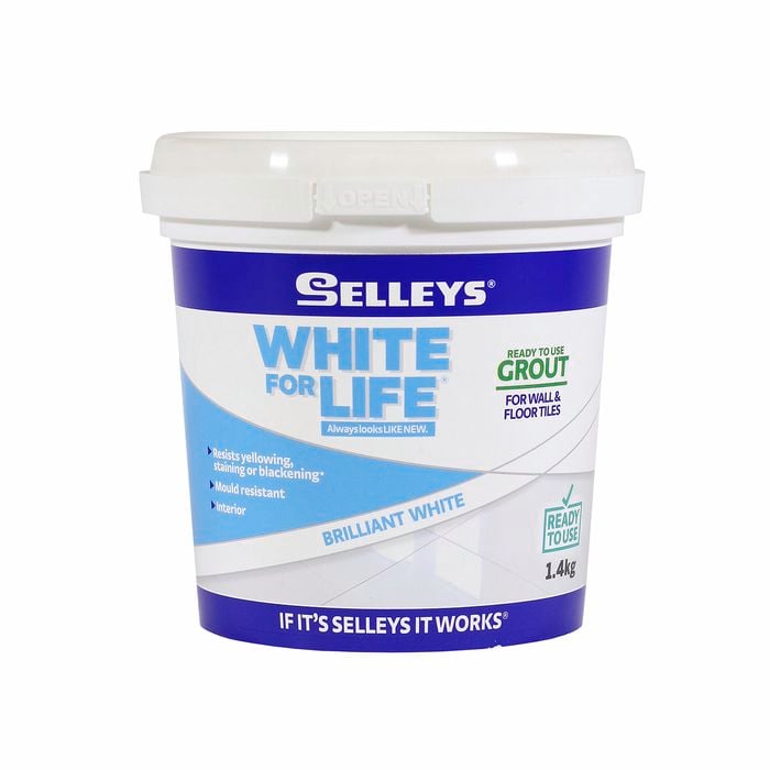 Selleys 1.4kg Brilliant White For Life Grout Ready To Use