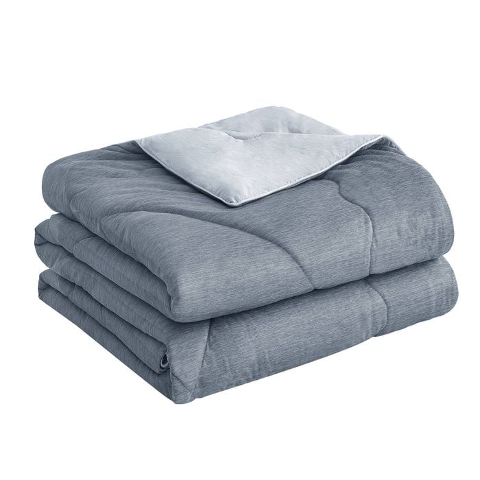 LINENOVA Cooling Blanket Comforter Summer Quilt - Double,Grey