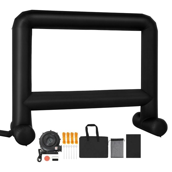 VEVOR 487cm Inflatable Movie Screen 250W with Portable Storage Bag for Outdoor Backyard