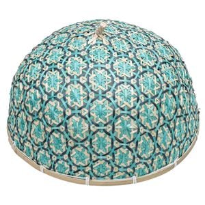Ladelle Bamboo Woven 34x34x18cm Entertaining/Serving Food Cover Blue/Teal