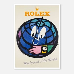 Galrie Herbert Leupin Vintage Rolex Watch Art Print - Iconic Mid-Century Design, Poster Only, A1 60 x 84cm (23 x 33inch)