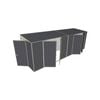 Build-a-Shed 1.5 x 6 x 2m Hinged Door Tunnel Shed with 2 Double Hinged Side Doors - Grey