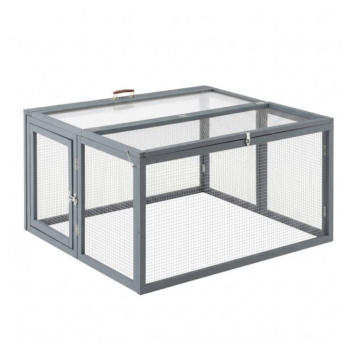 I.pet Chicken Coop Large Portable Wooden Rabbit Run Cage Hutch Outdoor Folding Hen House 110cm