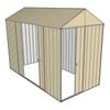 Build-a-Shed 1.5 x 3.0 x 2.3m Front Gable Single Sliding and Double Sliding Door Shed - Cream
