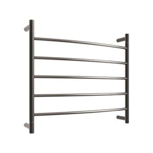 Barelli Gun Metal Grey 5 Bar Round Curved Heated Towel Rail