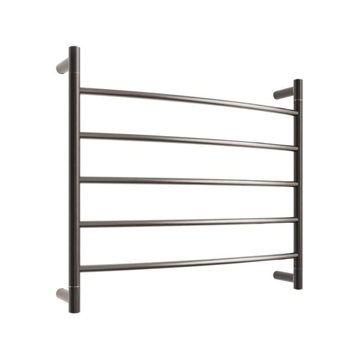 Barelli Gun Metal Grey 5 Bar Round Curved Heated Towel Rail