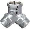 Kinetic 20 x 20mm Brass Chrome Plated Male / Male Y Fitting - Female Inlet