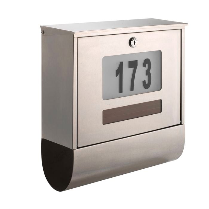 Sandleford Stainless Steel Solar Letterbox