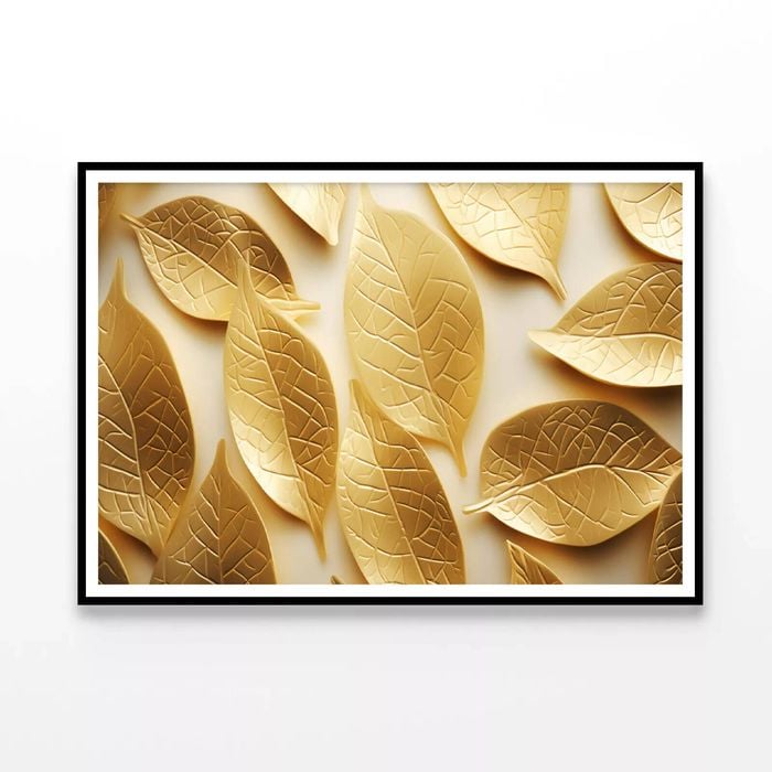 Close-Up of Golden Leaves  Print 100% Australian Made 120x90cm  (Poster)