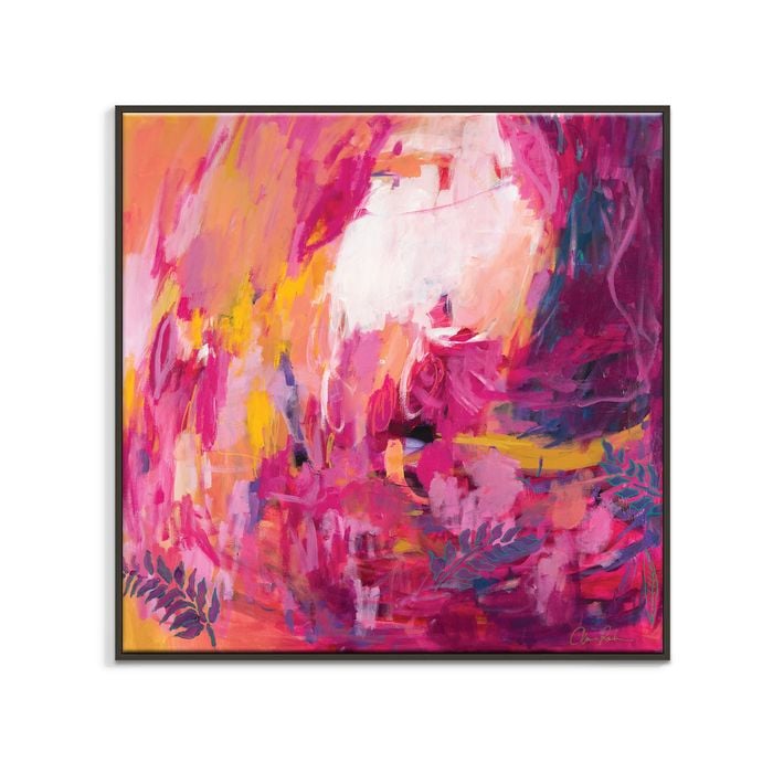 Artist Lane "Willing to Love Myself" by Amira Rahim - 75x75cm Black Framed Canvas