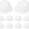 12x Kids Builder Hats Construction Costume Party Helmet Safety Cap Childrens - White - White