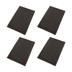 4PK Christy Sovereign Bath Mat Combed Cotton 1000GSM Plush Luxurious Graphite