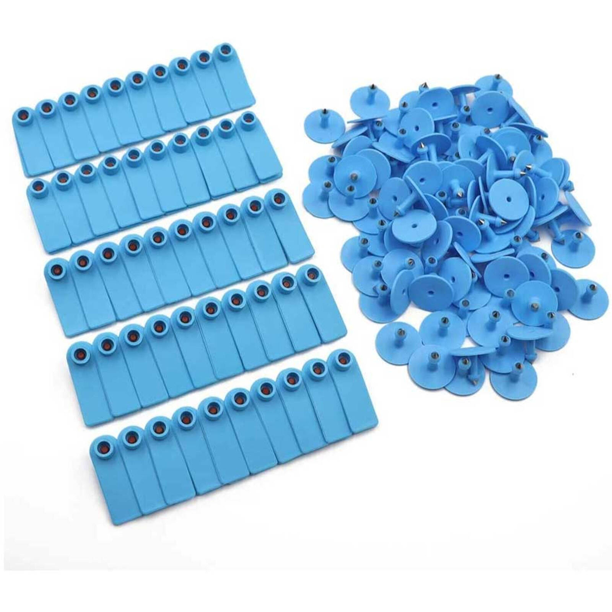 100x Cattle Ear Tags 5x2cm Set - Small Blue Cow Sheep Pig Blank ...