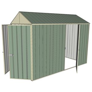 Build-a-Shed 1.5 x 3.0 x 2.3m Single Hinged Side Door Gable Shed - Green