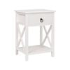 Levede Paulowinia Wood Bedside Table with Drawer