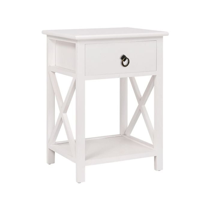 Levede Paulowinia Wood Bedside Table with Drawer