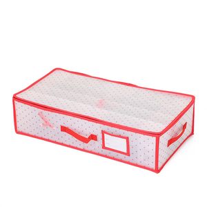 Catzon Christmas Ornament Storage Box Dustproof with Customizable Dividers-61x31x17cm