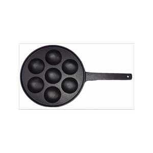 Yes4homes 7 Holes Mini Cast Iron Cake Pan Mini Dutch Pancake Cake Pan With Handle
