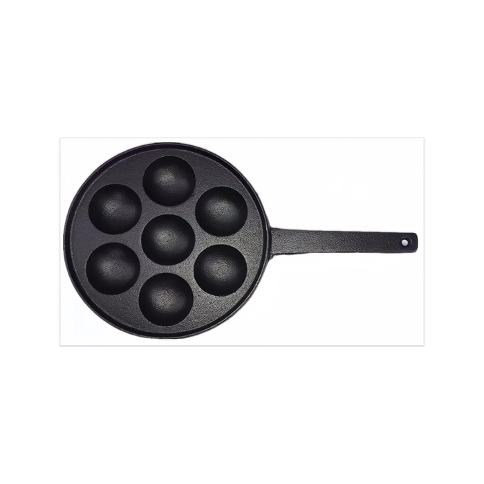 Yes4homes 7 Holes Mini Cast Iron Cake Pan Mini Dutch Pancake Cake Pan With Handle