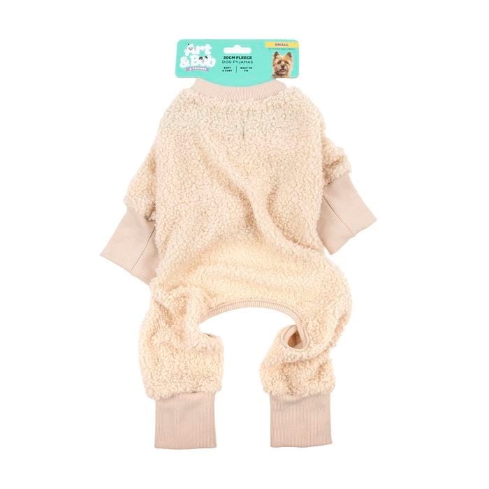 Art & Bob 30cm Beige Small Fleece Dog Pyjamas