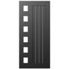 Parkwood 2040 x 820 x 41mm Aluminium Strata Clear Glass Entrance Door ALST16TC