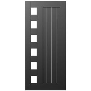 Parkwood 2040 x 820 x 41mm Aluminium Strata Clear Glass Entrance Door ALST16TC
