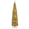 Costway 1.8M Pencil Christmas Tree w/295 Memory Wire Branch Tips Pre-Lit Decoration Tree