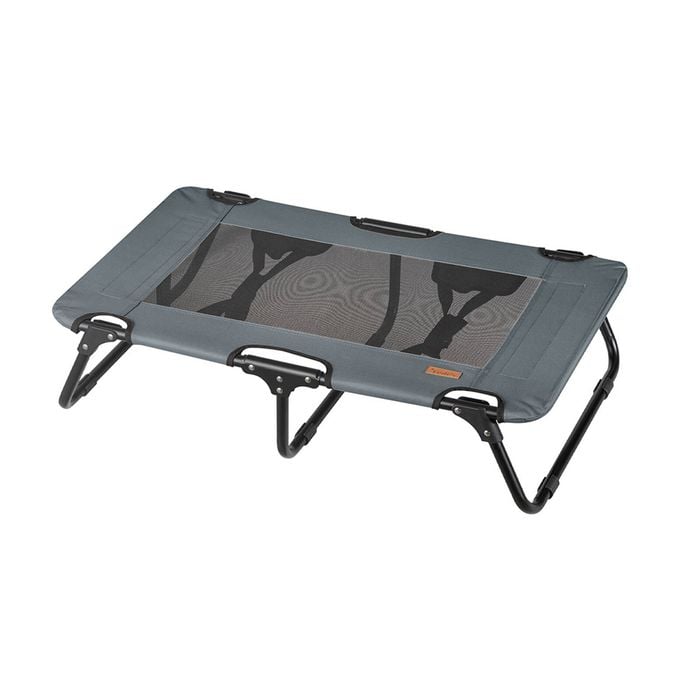 Tedi's Foldable Elevated Dog Bed with Handle M Size in Dark Grey