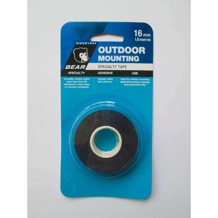 Bear Outdoor Mounting Tape 16mmx1.8m Auto Trim