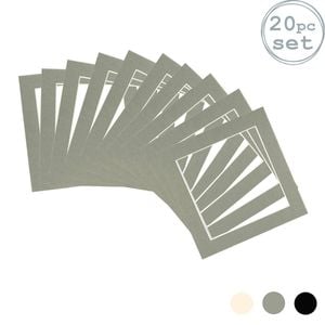 20x Picture Photo Mounts Set - To Fit Frame Size 8 x 8" for Image Size 6 x 6"
