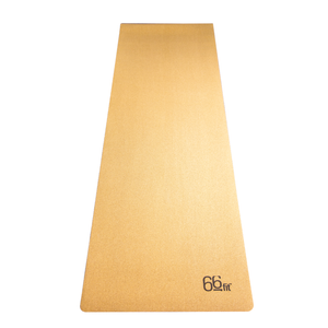 66fit Cork Yoga Mat with Natural Rubber Backing for Comfort