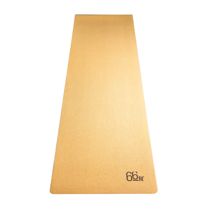 66fit Cork Yoga Mat with Natural Rubber Backing for Comfort