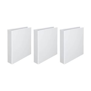 3x Marbig Clearview Hi-cap 2 D-ring 25mm A4 Binder File Document Organiser White