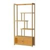 P&P 6-Tier Staggered Bookshelf With Storage