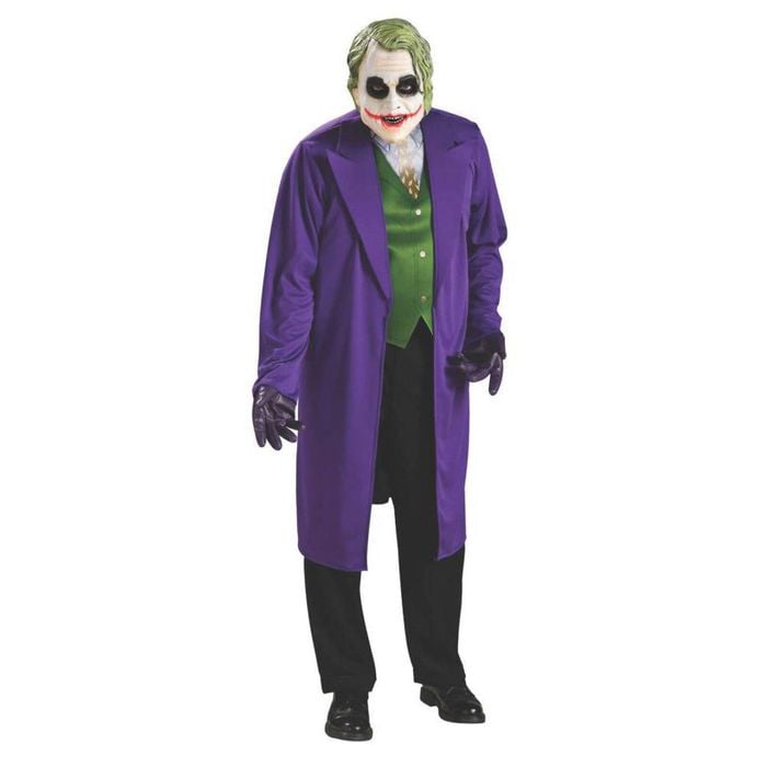 The Joker Halloween Costume for Adults DC Comics Outfit with Mask and Jacket, Extra large