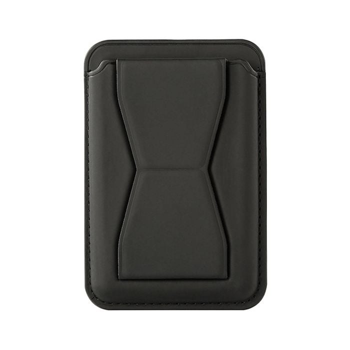 2-in-1 Magnetic Wallet MagSafe Card Holder Kickstand For Phone - Black