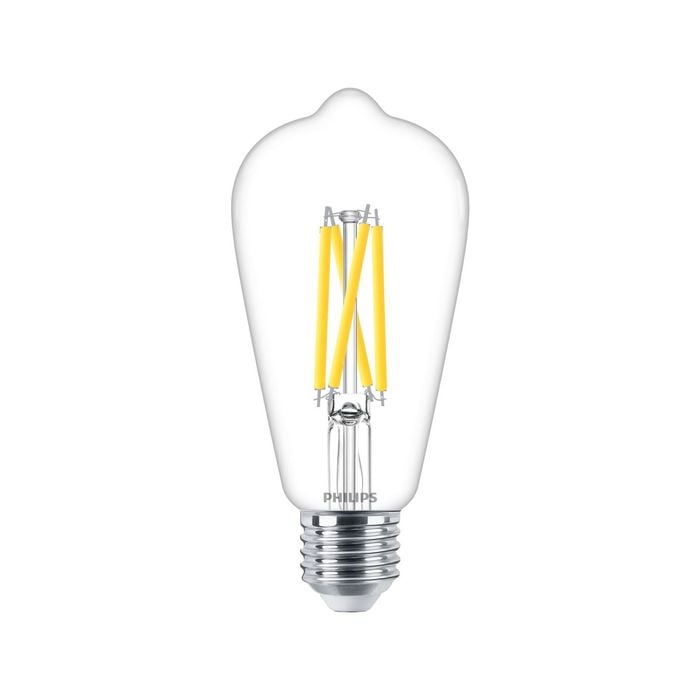 Philips ST64 E27 LED 806lm Clear Filament 6W Bulb Bunnings Australia