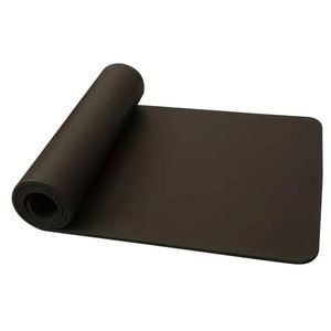 NNETM Premium 8mm Thick Black Yoga Mat with Carry Strap