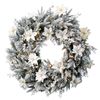 National Tree 61cm Snowy Frosted Colonial LED Wreath with 50 LEDs