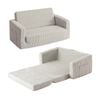 Artiss 2-in-1 Sofa Foam Couch with Side Pocket Light Grey