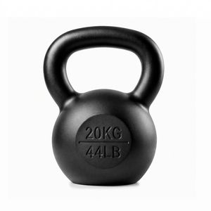 Everfit 20kg Cast Iron Kettlebell Powder Coating Flat Bottom Home Gym