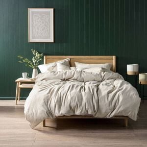 Linen House Nimes Natural Linen Quilt Cover Set - King